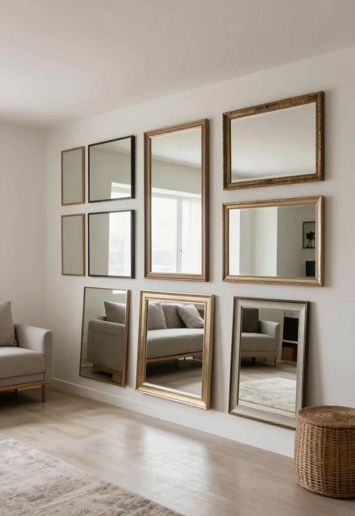 10 Low Basement Ceiling Ideas That Reduce the Closed In Feel 5. Incorporate Mirrors 0