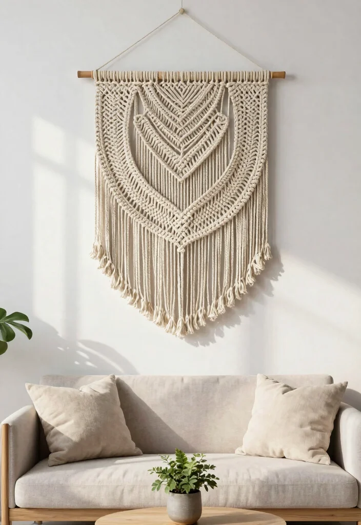 12 Wall Hanging Decor Ideas for Vertical Styling 1. Macram Wall Hangings 0