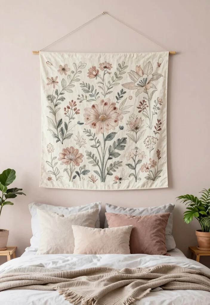12 Wall Hanging Decor Ideas for Vertical Styling 4. Fabric Wall Hangings 0