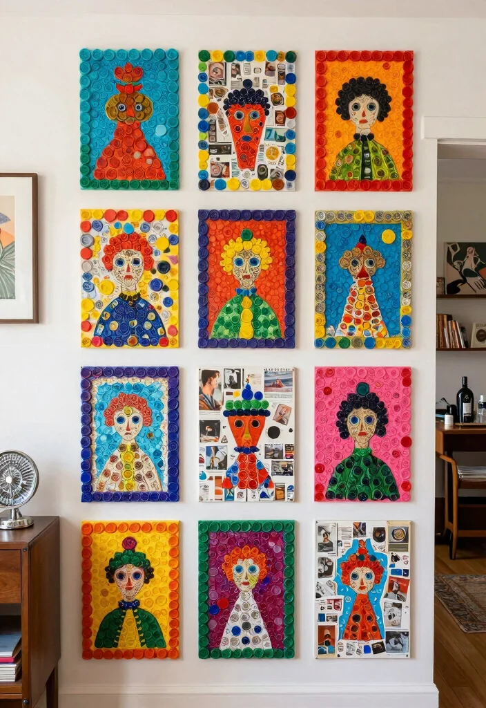 12 Wall Hanging Decor Ideas for Vertical Styling 9. Artwork from Recycled Materials 0