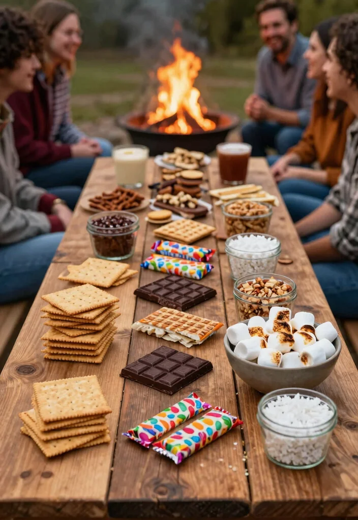 10 Backyard Bonfire Party Ideas for Casual Outdoor Gatherings 3. Smores Bar Extravaganza 0
