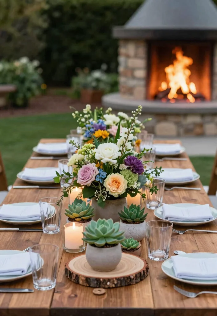 10 Backyard Bonfire Party Ideas for Casual Outdoor Gatherings 8. Nature Inspired Centerpieces 0