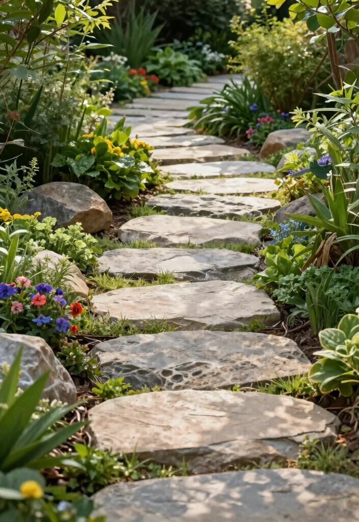 10 Backyard Decoration Ideas to Instantly Refresh Outdoor Spaces 3. Natural Stone Pathways 0