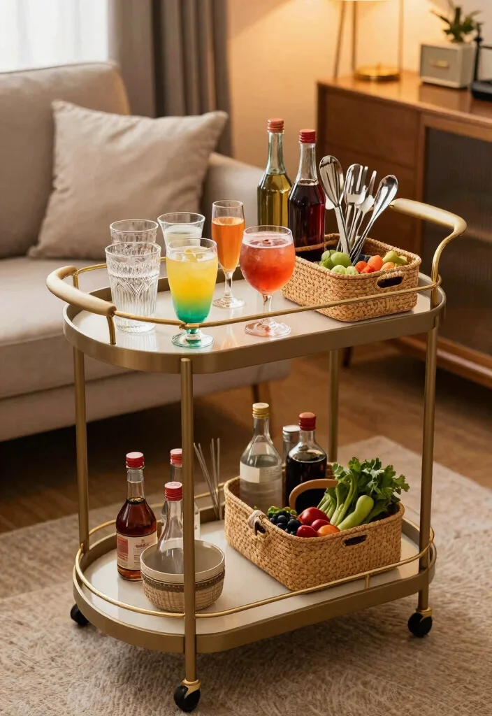 10 Bar Organization Ideas for Home Entertaining 35 10 Bar Organization Ideas for Home Entertaining 5. Use Stylish Trays and Baskets 0