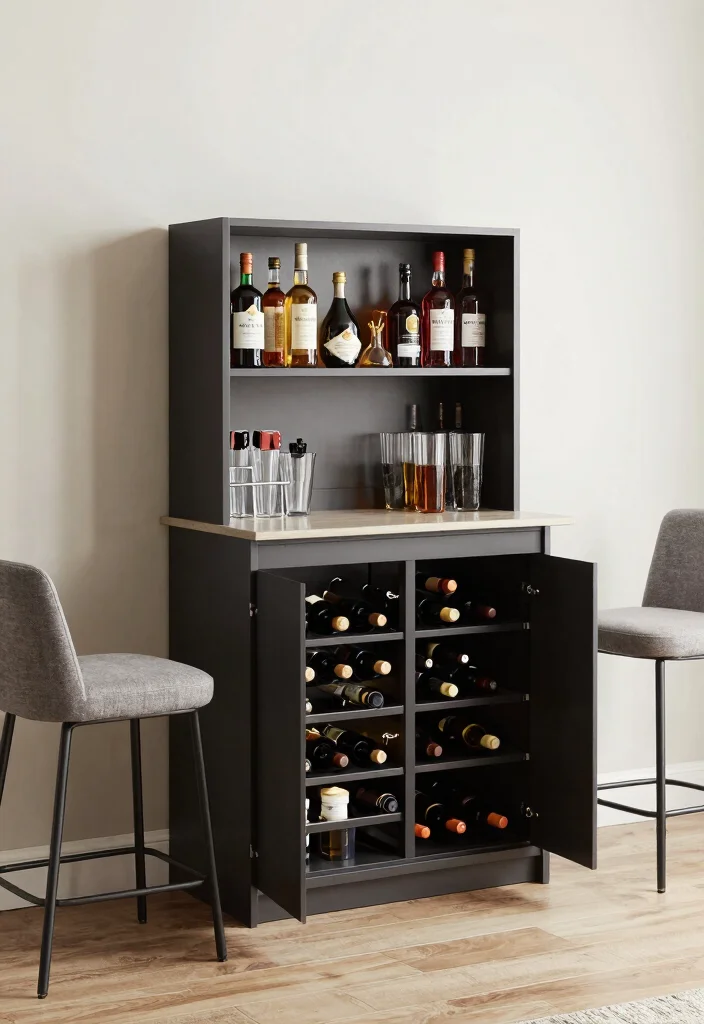 10 Bar Organization Ideas for Home Entertaining 49 10 Bar Organization Ideas for Home Entertaining 9. Compact Bar Furniture 0