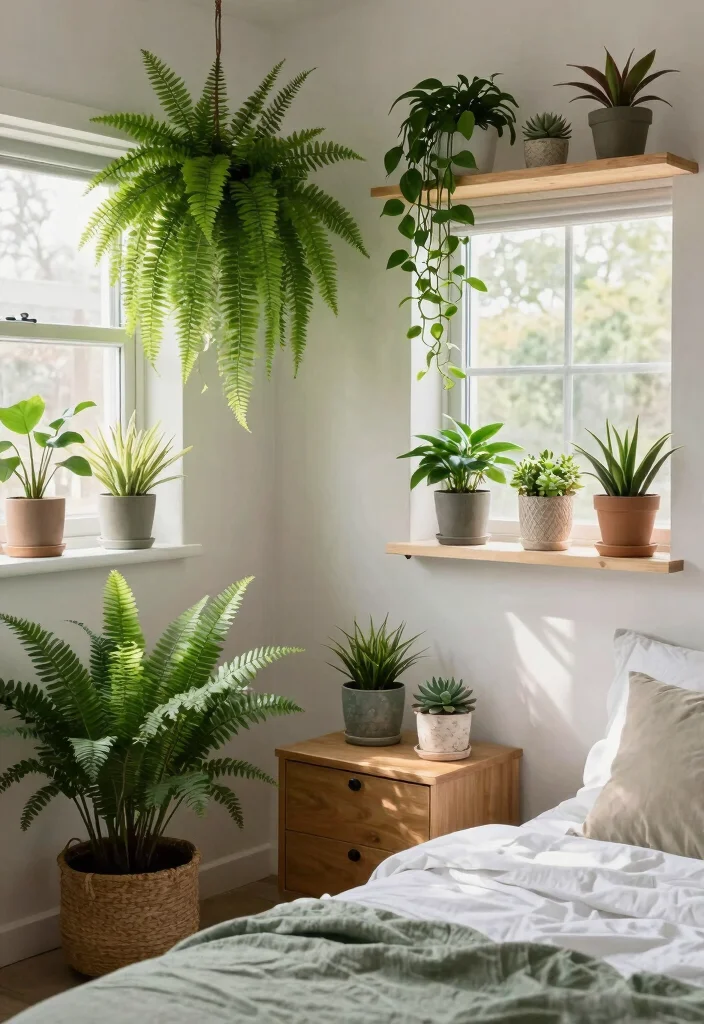 10 Basement Bedroom Ideas on a Budget That Still Feel Cozy 8. Incorporate Greenery 0