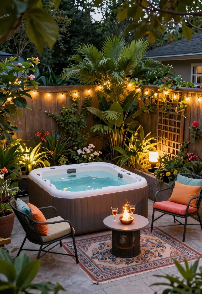 10 Blow Up Hot Tub Backyard Ideas for Budget Friendly Relaxation 1. Cozy Corner Retreat 0
