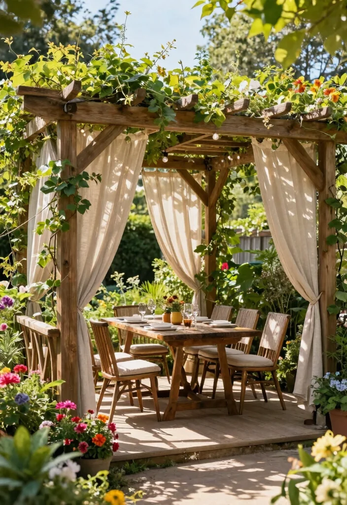 10 Budget Friendly Backyard Shade Ideas That Actually Work 5. Creative Pergola Design 0