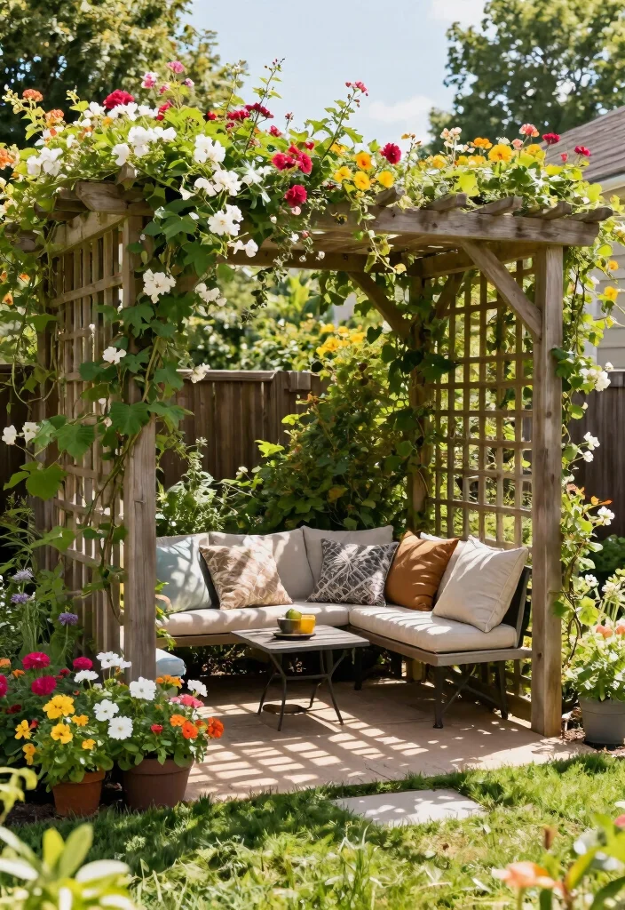 10 Budget Friendly Backyard Shade Ideas That Actually Work 7. Trellis with Vines 0
