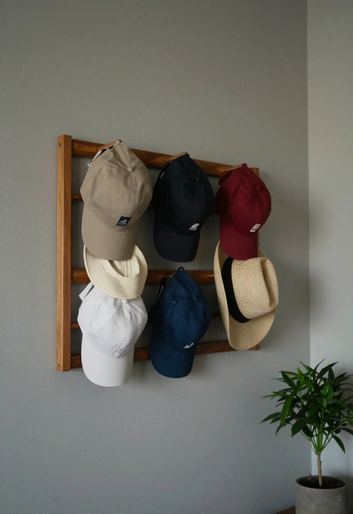 10 Cap Organization Ideas for Closets and Bedrooms 1 10 Cap Organization Ideas for Closets and Bedrooms 1. Wall Mounted Cap Rack 0