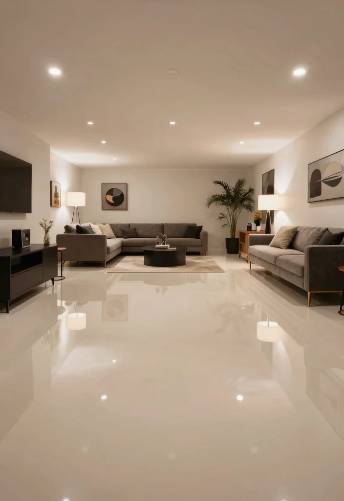 10 Cheap Basement Flooring Ideas That Hold Up Well 60 10 Cheap Basement Flooring Ideas That Hold Up Well 10. Epoxy Flooring 0