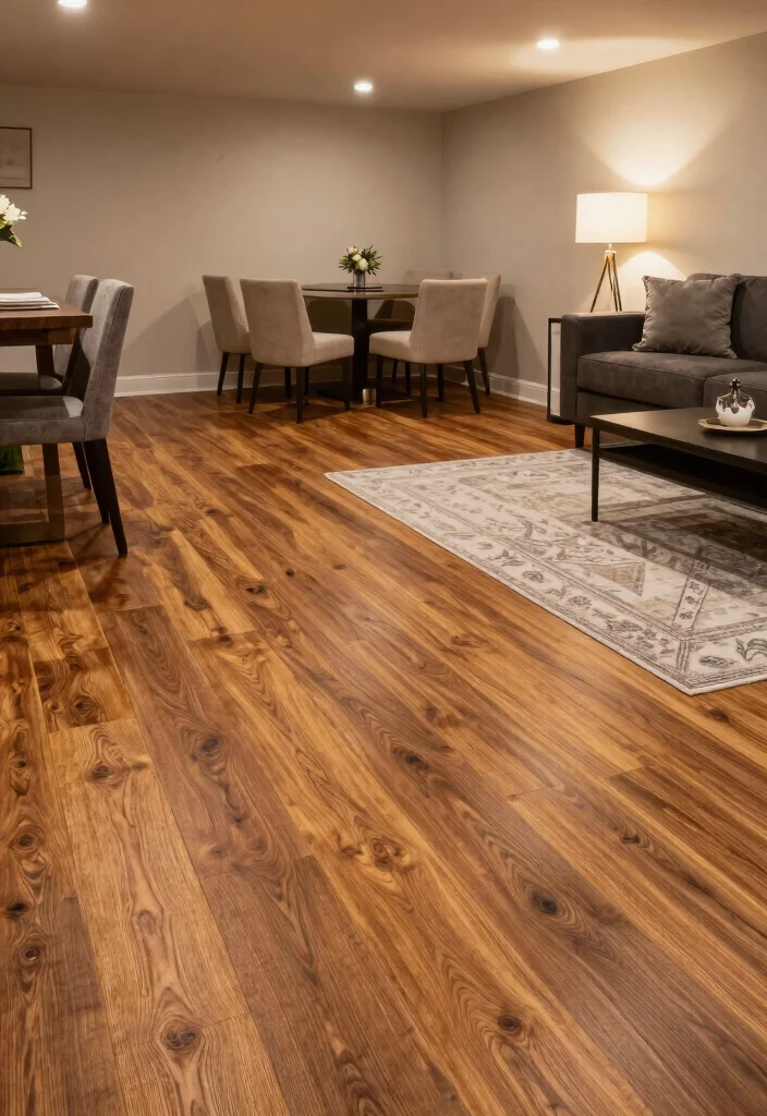 10 Cheap Basement Flooring Ideas That Hold Up Well 23 10 Cheap Basement Flooring Ideas That Hold Up Well 3. Laminate Flooring 0