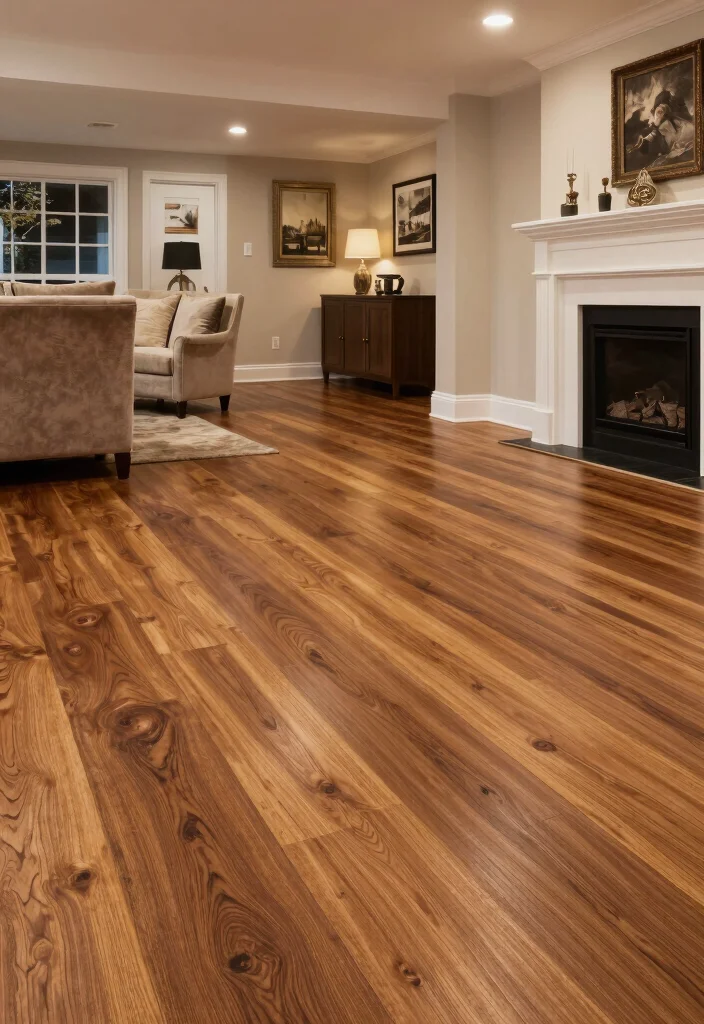 10 Cheap Basement Flooring Ideas That Hold Up Well 47 10 Cheap Basement Flooring Ideas That Hold Up Well 7. Engineered Hardwood 0