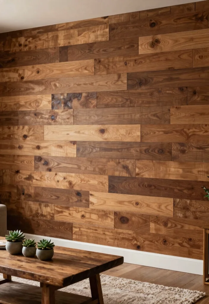 10 Cheap Basement Wall Ideas for Budget Remodels 9. Adhesive Wood Planks for a Natural Look 0