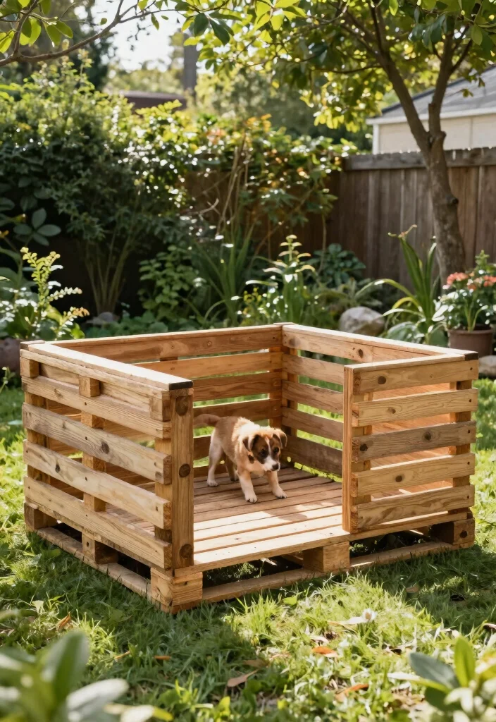 10 Cheap Dog Run Ideas for Backyards That Are Safe and Easy to Build 13 10 Cheap Dog Run Ideas for Backyards That Are Safe and Easy to Build 3. Repurposed Pallet Run 0
