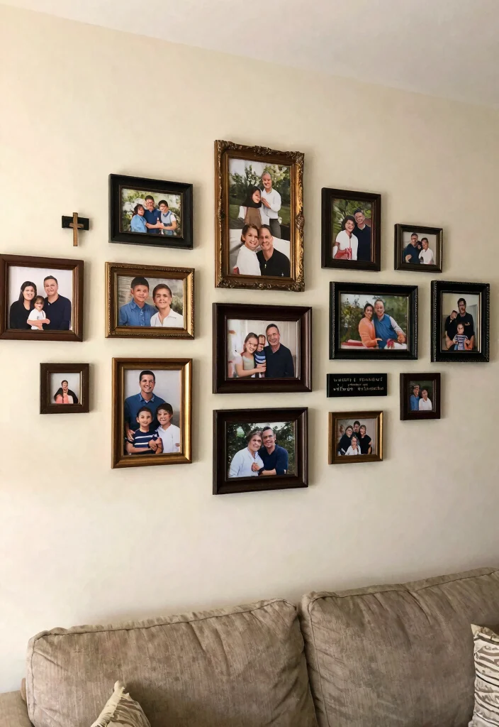 10 Christian Wall Decor Ideas for Faith Inspired Homes 5. Gallery Wall of Memories 0