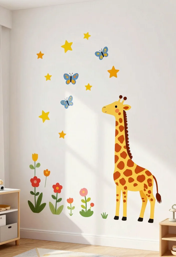 10 Cute Wall Decor Ideas for Playful Interiors 3. Playful Wall Stickers 0