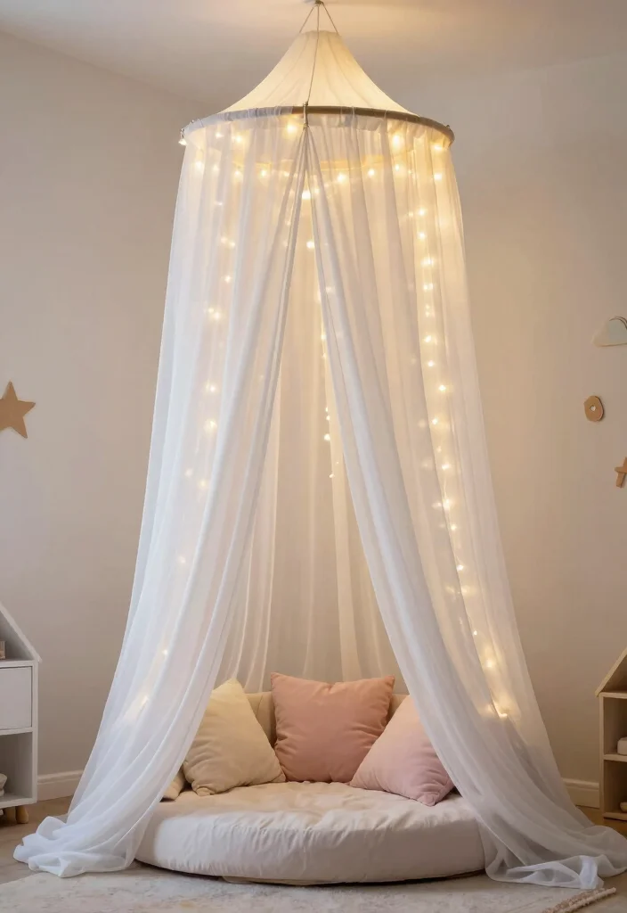 10 Cute Wall Decor Ideas for Playful Interiors 5. Dreamy Canopy Hangings 0