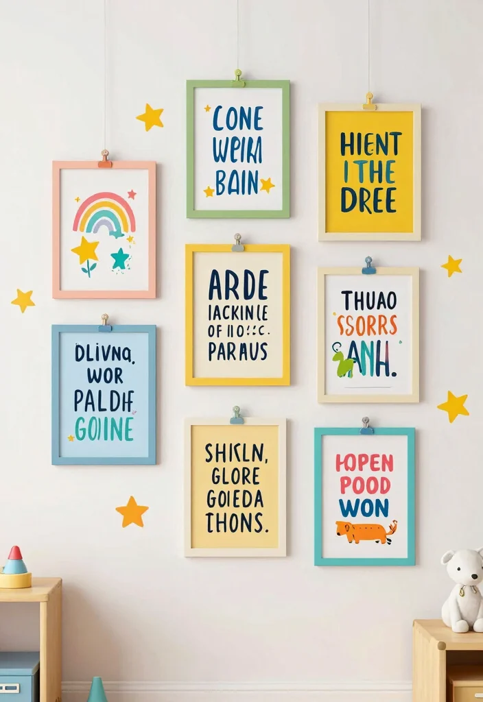 10 Cute Wall Decor Ideas for Playful Interiors 7. Inspirational Quote Wall Art 0