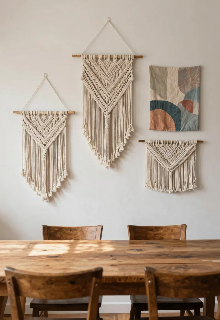 10 Dining Table Wall Decor Ideas for Balanced Layouts 10. Layered Textiles 0