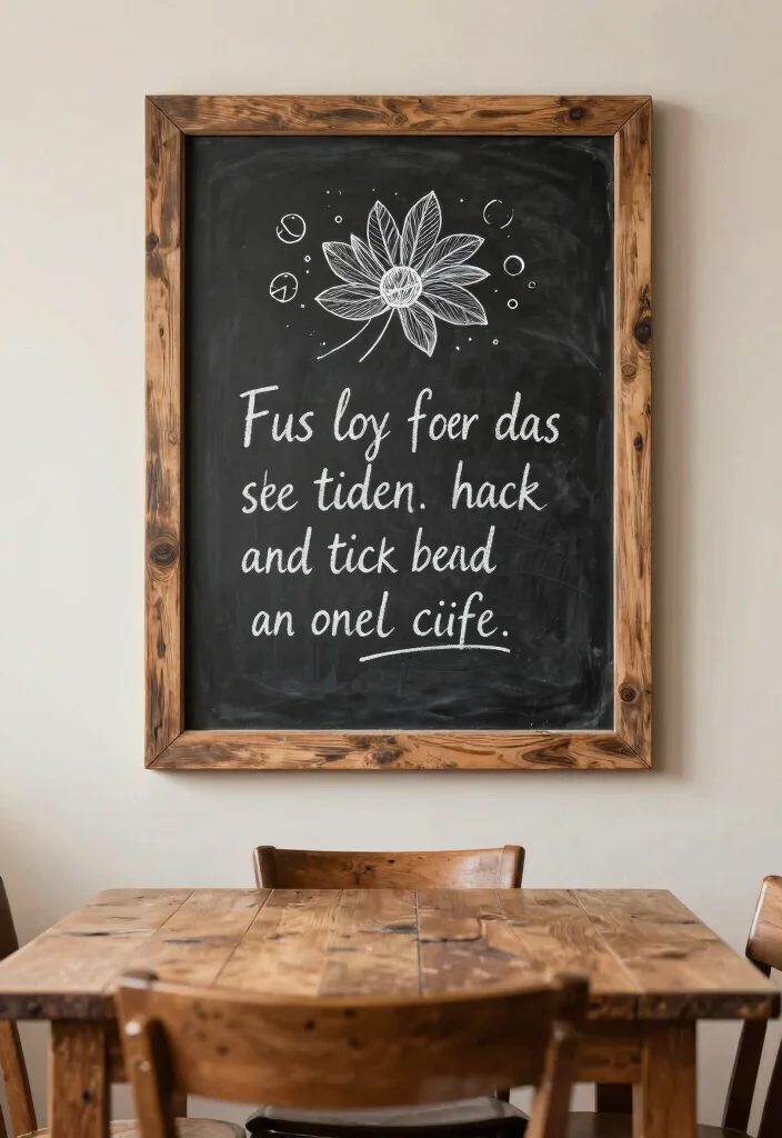 10 Dining Table Wall Decor Ideas for Balanced Layouts 5. Chalkboard Wall Art 0