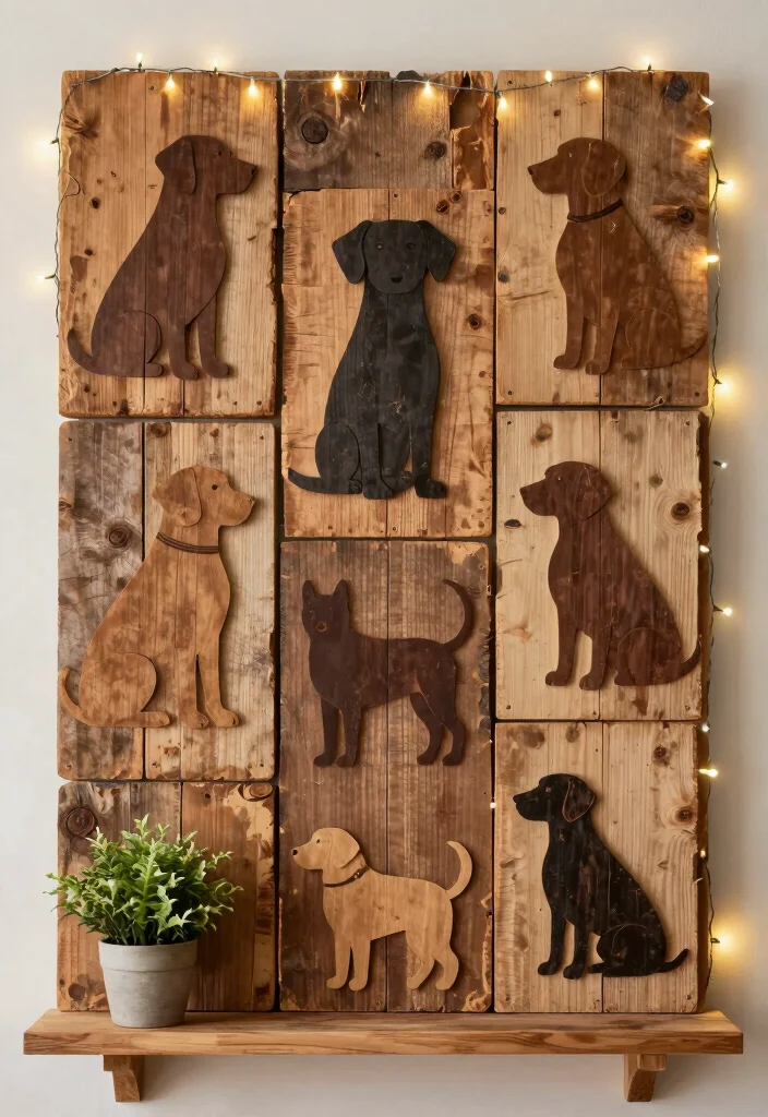 10 Dog Wall Decor Ideas for Pet Lovers 1. Wooden Dog Silhouettes 0