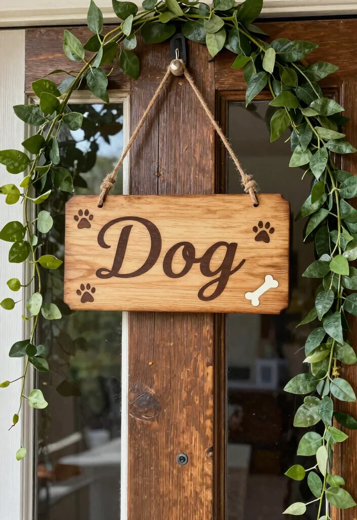 10 Dog Wall Decor Ideas for Pet Lovers 10. Customized Dog Name Signs 0