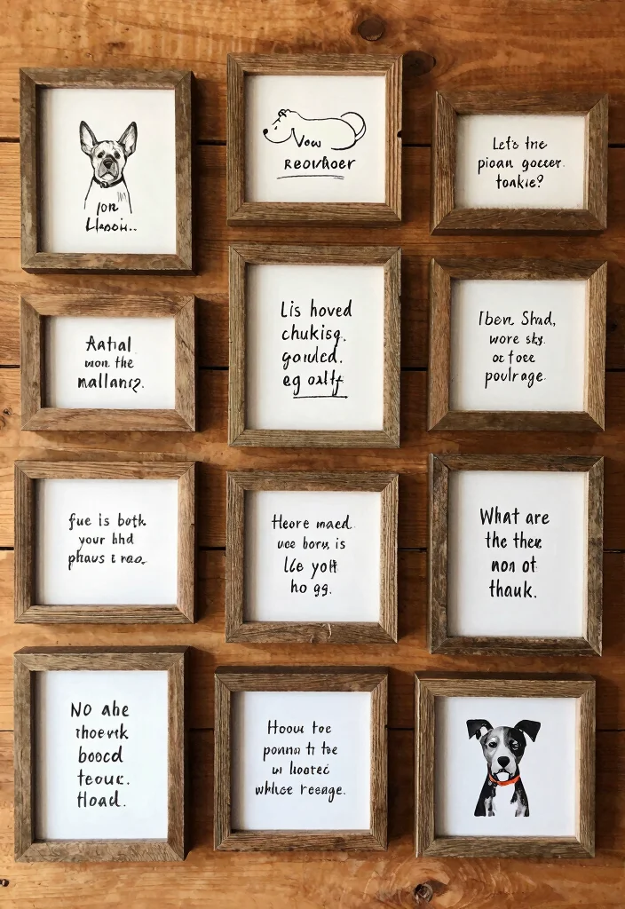 10 Dog Wall Decor Ideas for Pet Lovers 2. Canine Quote Art 0