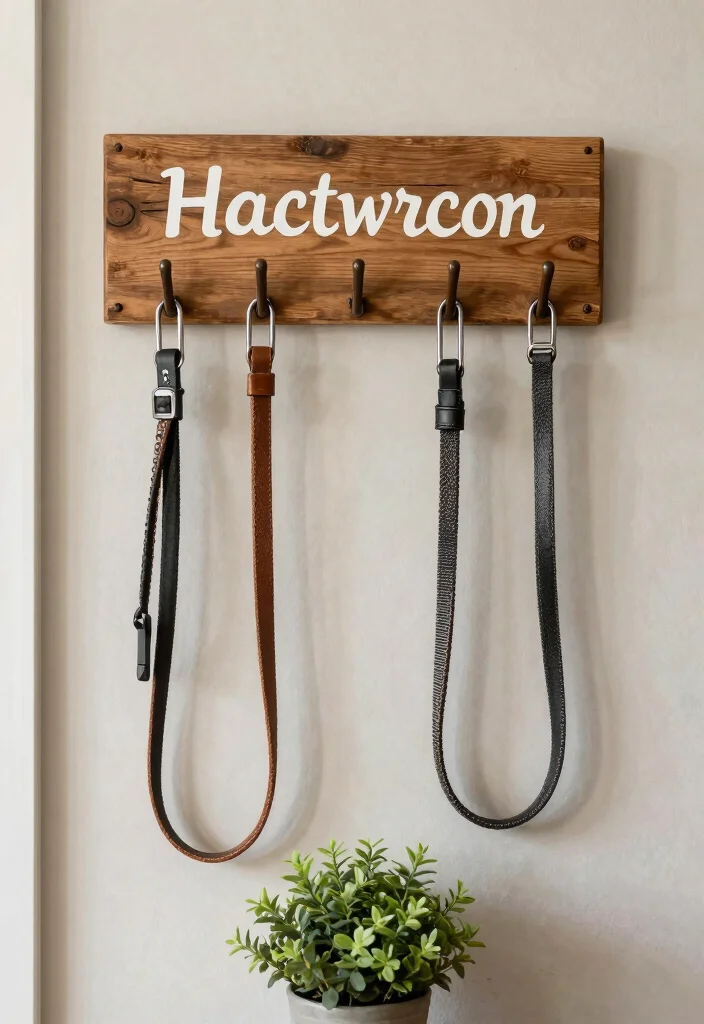 10 Dog Wall Decor Ideas for Pet Lovers 5. Rustic Dog Leash Holder 0