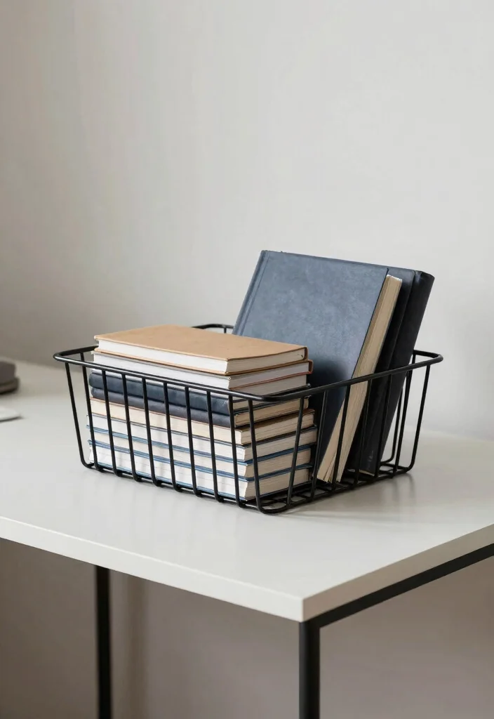 10 Dollar Tree Desk Organization Ideas That Look Clean 3. Wire Baskets for Storage 0