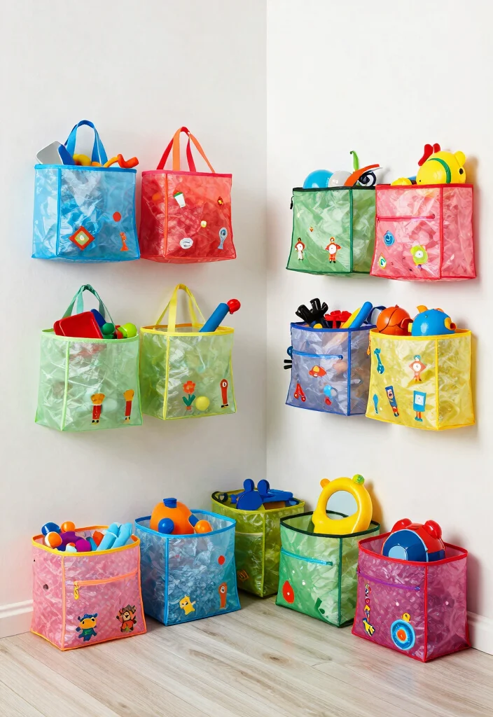 10 Eco Friendly Boys Room Organization Ideas for Toys Clothes and Gear 10. Reusable Storage Bags 0