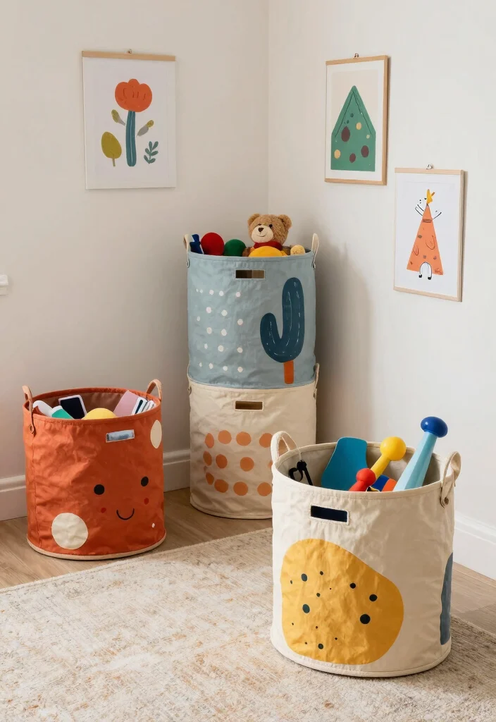 10 Eco Friendly Boys Room Organization Ideas for Toys Clothes and Gear 3. Fabric Storage Solutions 0