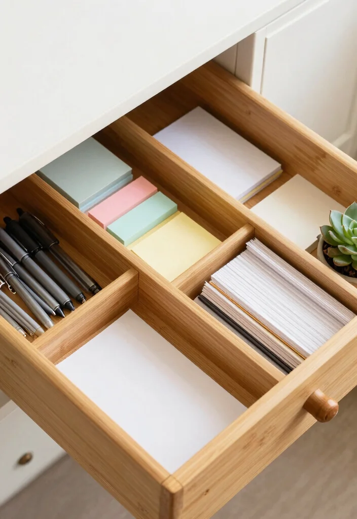 10 Office File Organization Ideas for Paper Control 3. Sustainable Office Drawer Dividers 0