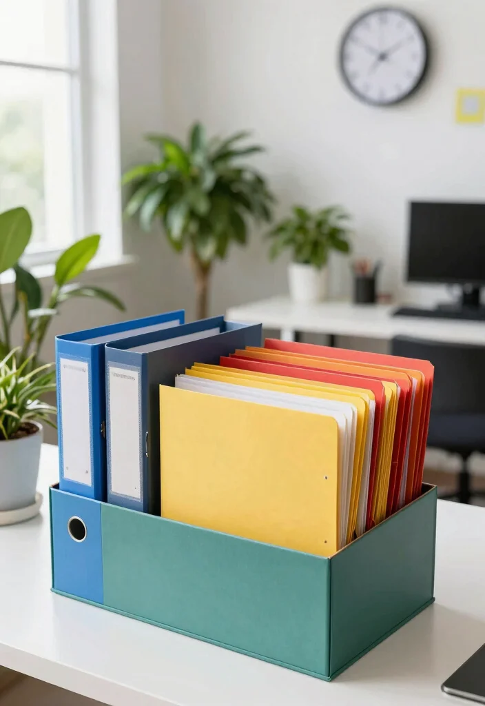 10 Office File Organization Ideas for Paper Control 4. Color Coded File Folders 0