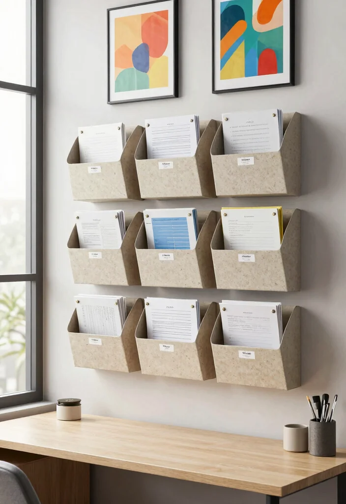 10 Office File Organization Ideas for Paper Control 5. Wall Mounted File Organizers 0