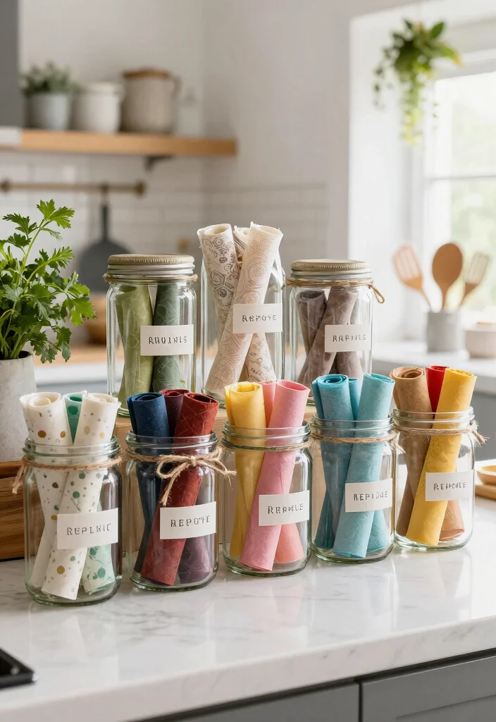 10 Recipe Organization Ideas for Home Cooks 6. Recipe Jars for Visual Appeal 0