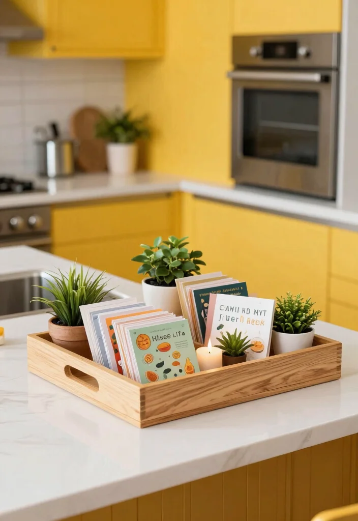 10 Recipe Organization Ideas for Home Cooks 8. Recipe Cards in a Decorative Tray 0
