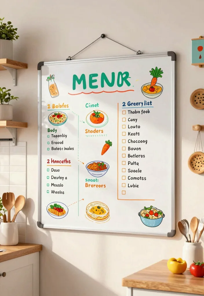 10 Recipe Organization Ideas for Home Cooks 9. Whiteboard Menu Planner 0