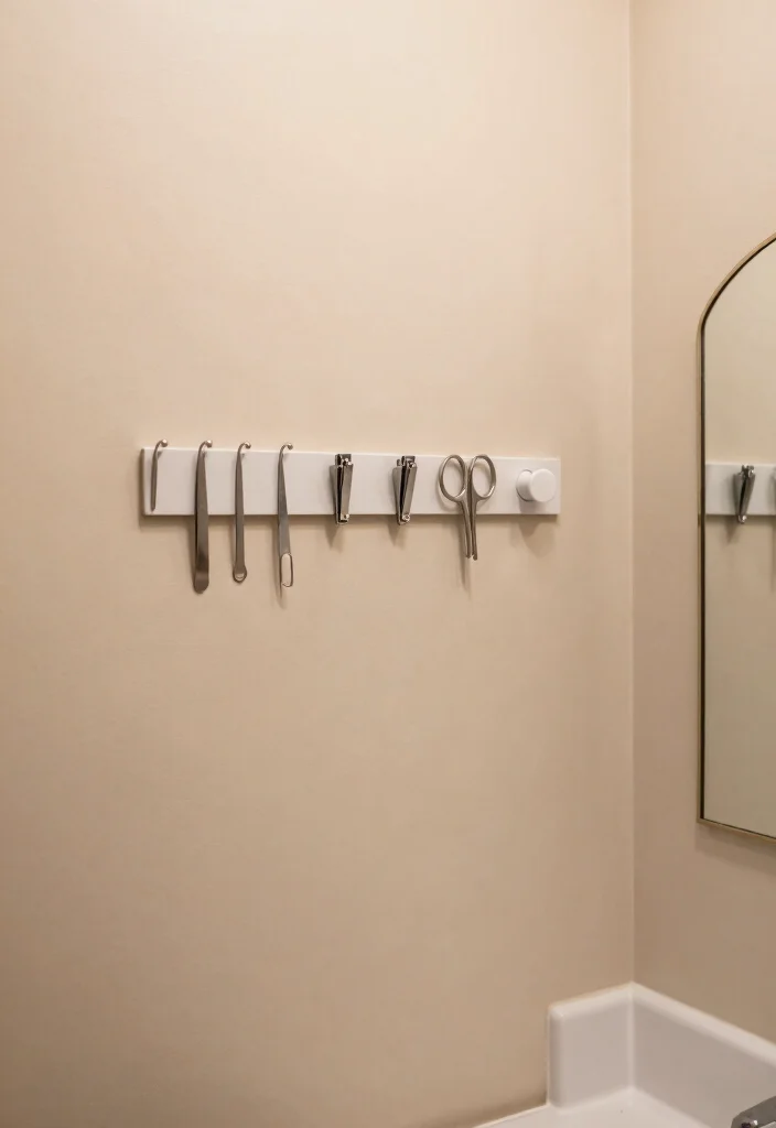 10 Restroom Organization Ideas for Small Bathrooms 5. Magnetic Strips for Small Metal Items 0