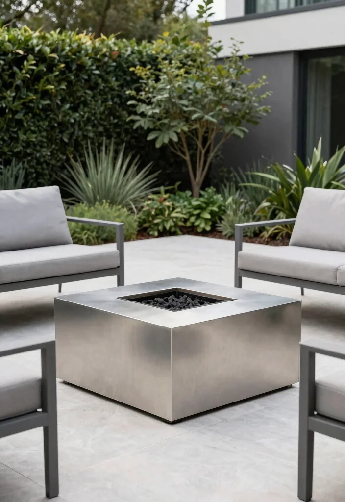 10 Square Fire Pit Backyard Ideas for Clean Modern Layouts 6. Minimalist Designs 0