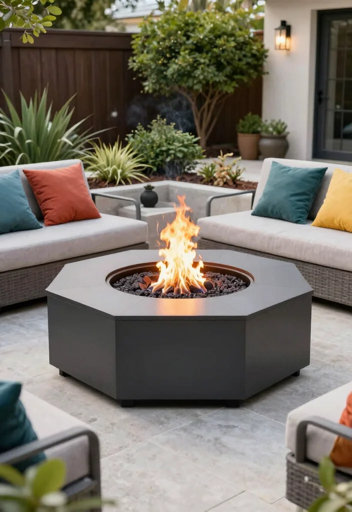 10 Square Fire Pit Backyard Ideas for Clean Modern Layouts 9. Unique Shapes 0
