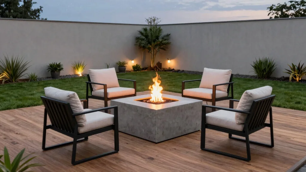 10 Square Fire Pit Backyard Ideas for Clean Modern Layouts
