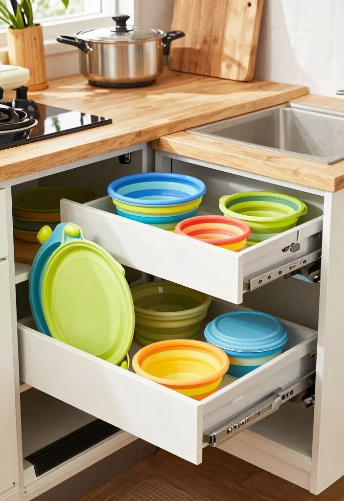 10 Van Organization Ideas for Work and Travel 5. Collapsible Kitchenware 0