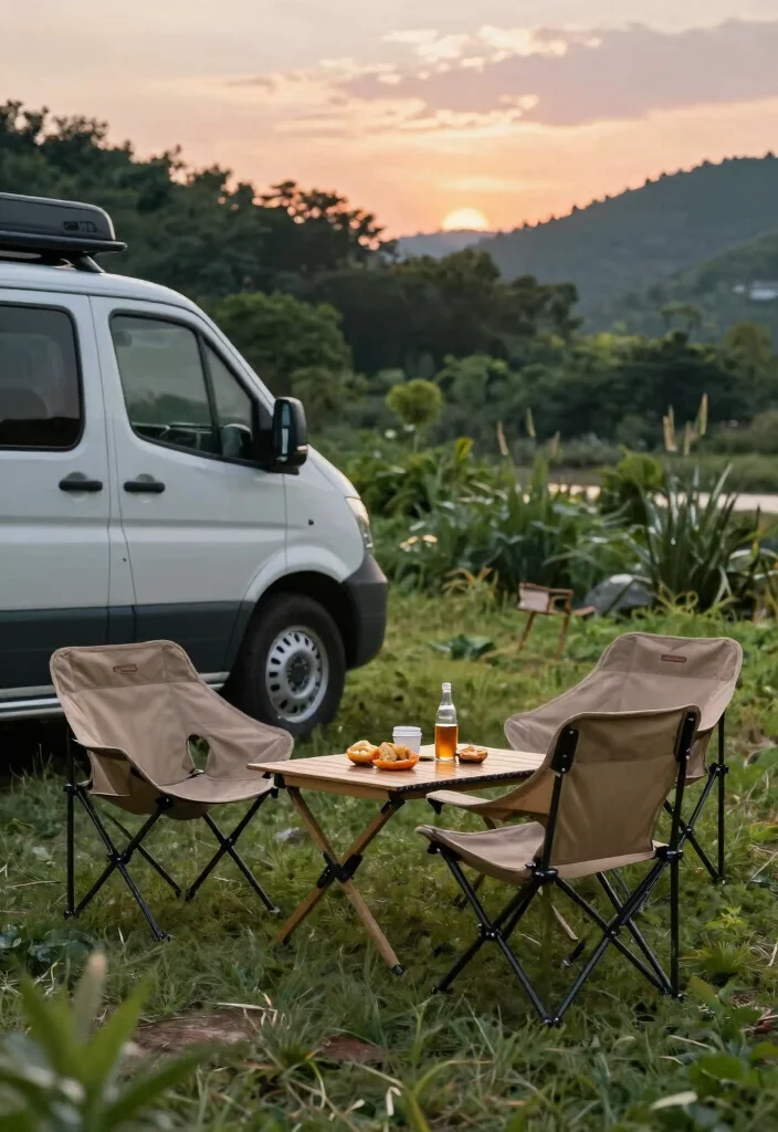 10 Van Organization Ideas for Work and Travel 8. Portable Folding Chairs 0