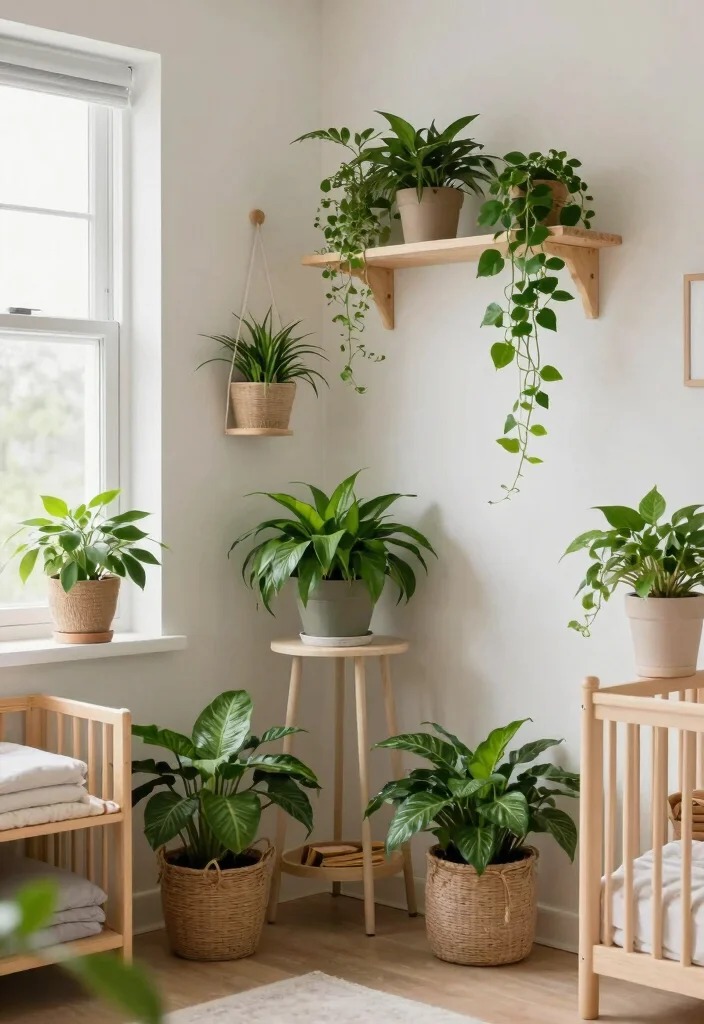 12 Baby Room Organization Ideas for New Parents 12. Greenery for Freshness 0