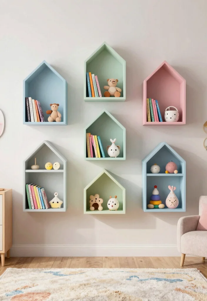 12 Baby Room Organization Ideas for New Parents 5. Wall Mounted Shelves 0
