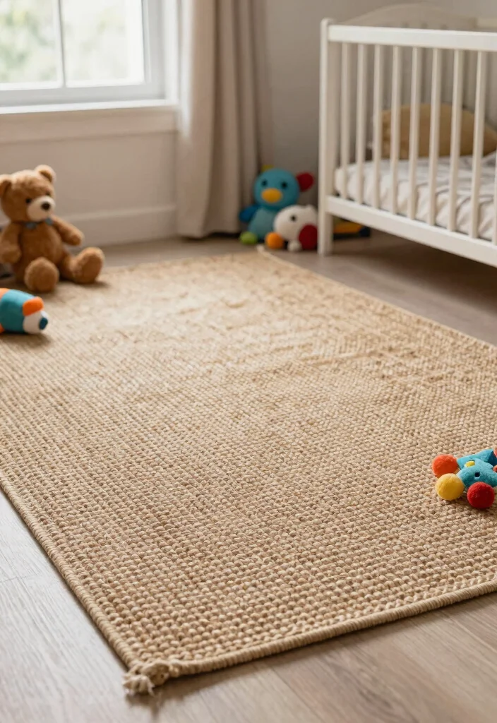 12 Baby Room Organization Ideas for New Parents 6. Natural Fiber Rugs 0