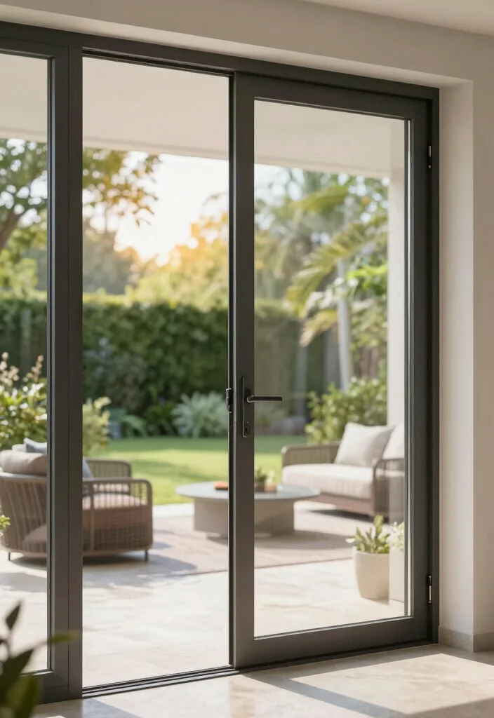 12 Backyard Door Ideas to Connect Indoors and Outdoors 5. Pivot Doors for a Modern Twist 0