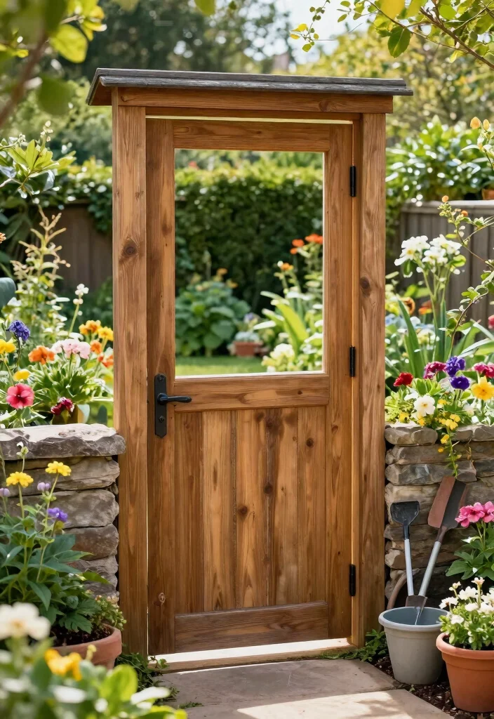 12 Backyard Door Ideas to Connect Indoors and Outdoors 6. Garden Access Doors for Convenience 0