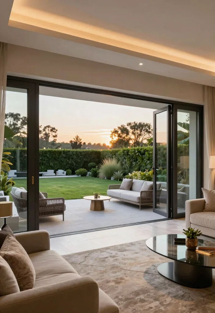 12 Backyard Door Ideas to Connect Indoors and Outdoors 8. Foldable Glass Walls for Luxury Living 0